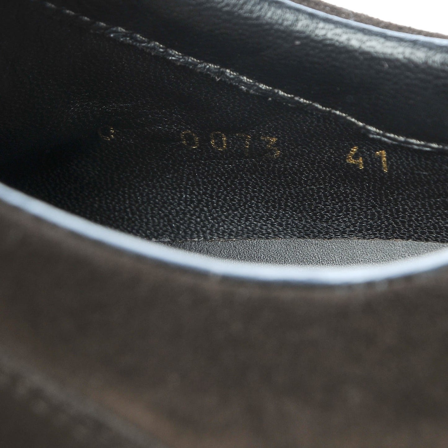 Suede Calfskin Perforated Sneakers 41 Brown