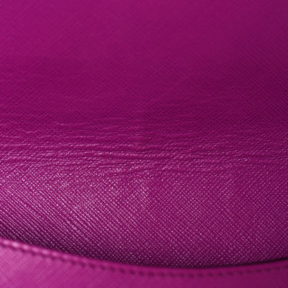 Salvatore Ferragamo Hammered Calfskin Vara Chain Flap Crossbody Purple 13 of 14