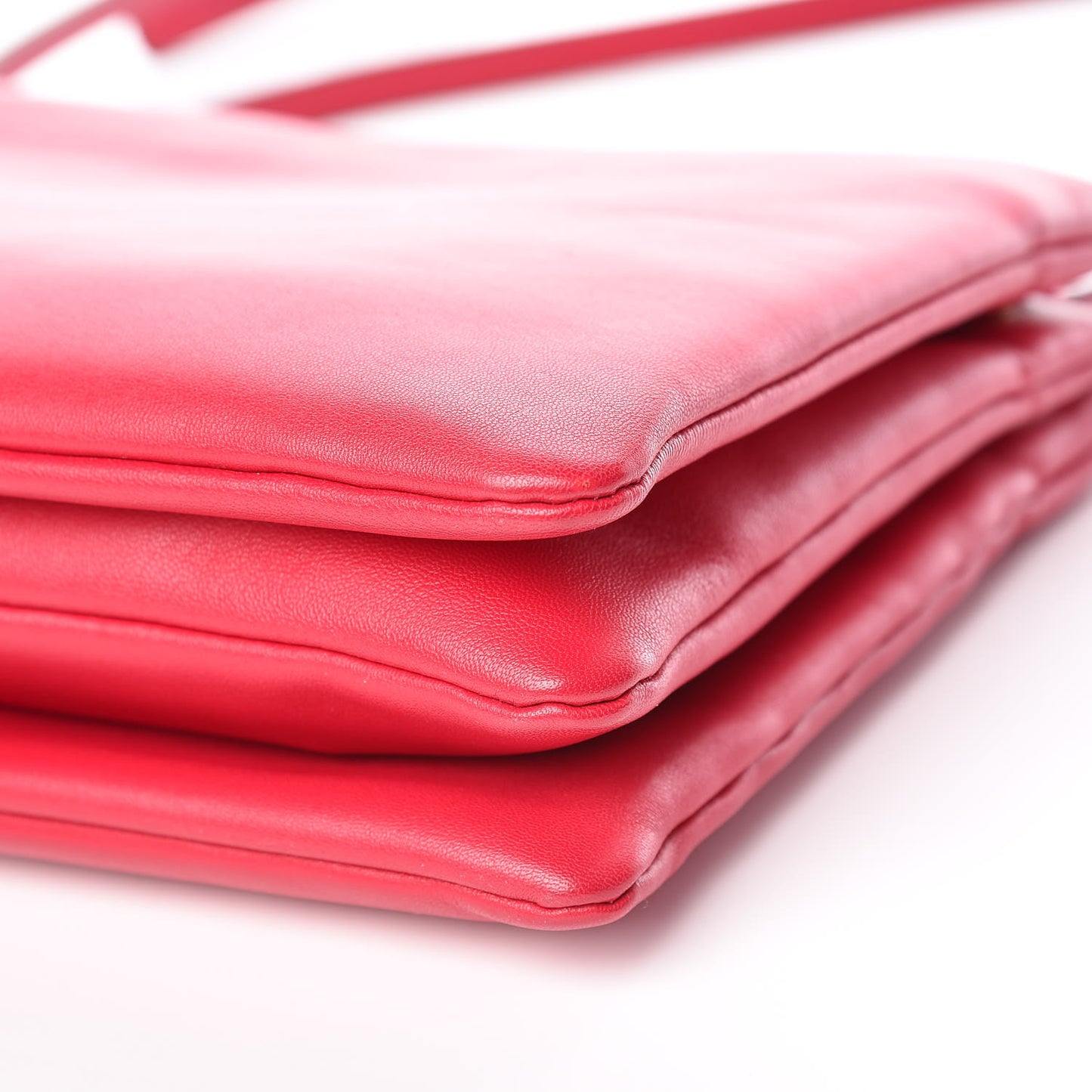 Lambskin Large Trio Crossbody Bag Fuchsia