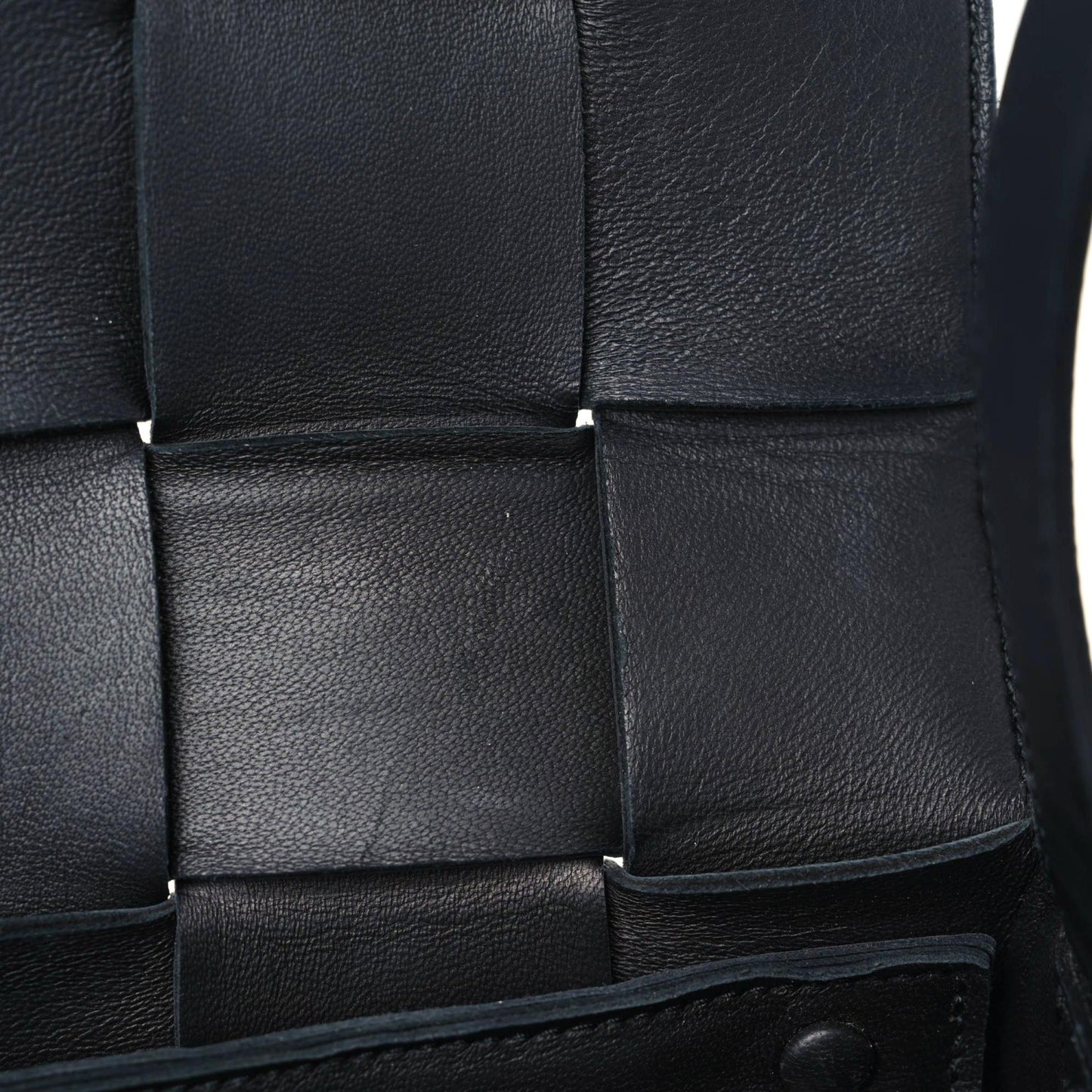 Lambskin Maxi Intrecciato Cassette Crossbody Bag Black