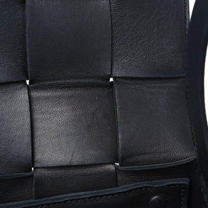 Bottega Veneta Lambskin Maxi Intrecciato Cassette Crossbody Bag Black 17 of 21