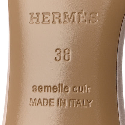 Hermes Calfskin Oasis Sandals 38 Beige Nude 7 of 9