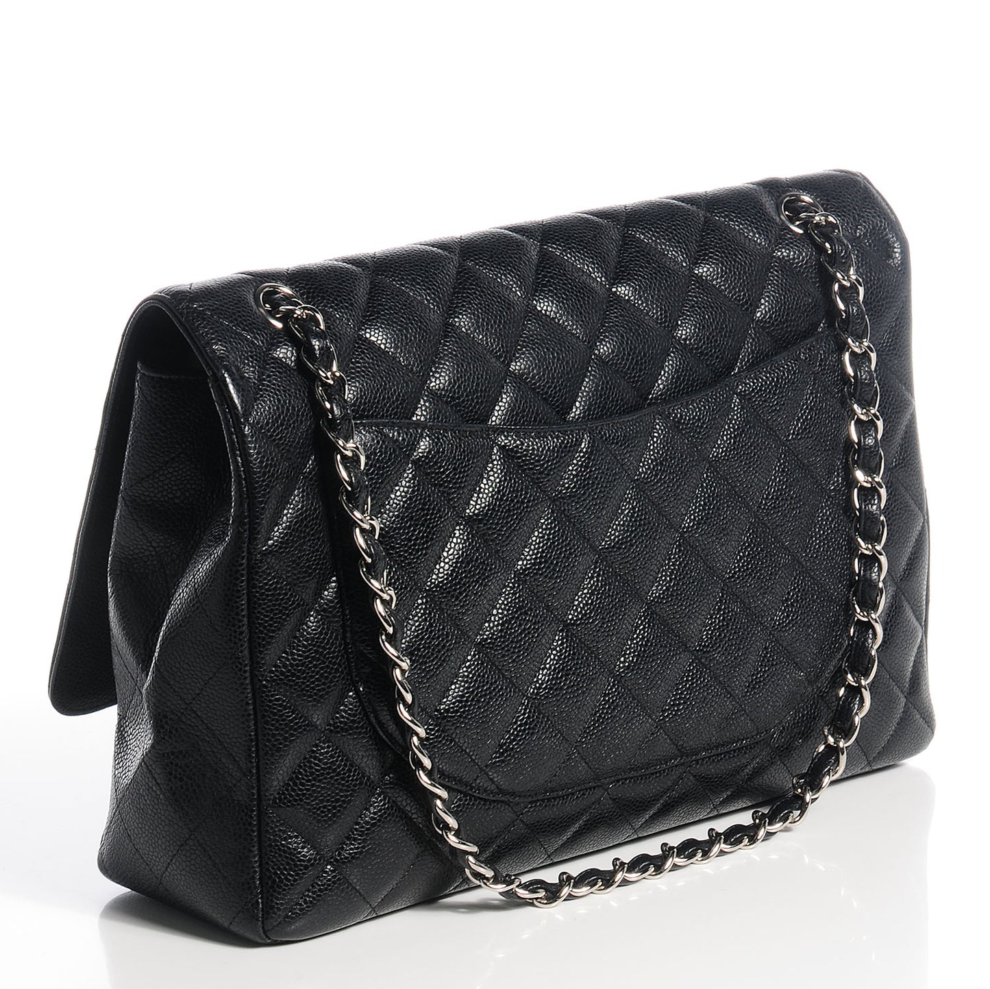 Caviar Maxi Single Flap Black