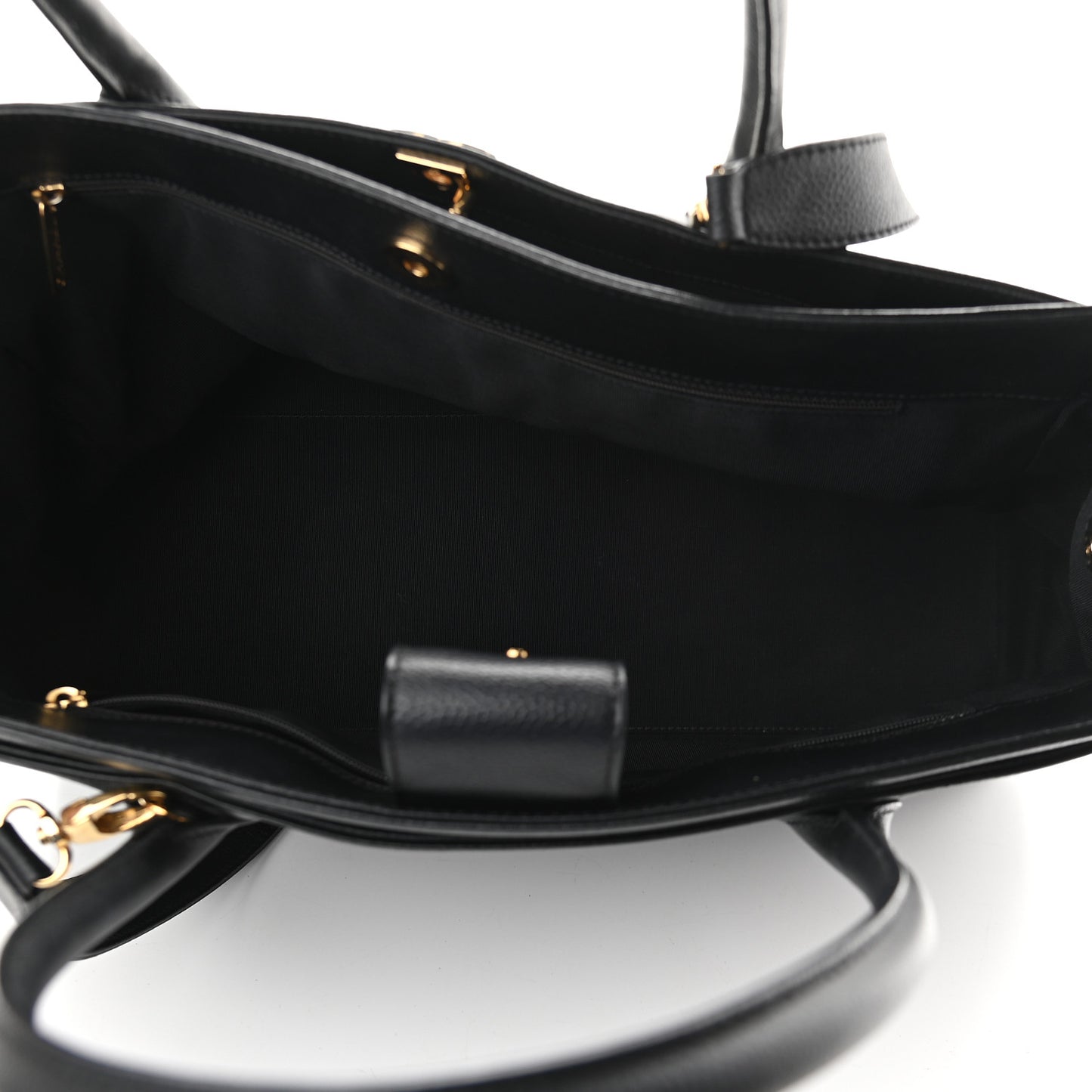 Calfskin Cerf Executive Shopper Tote Black