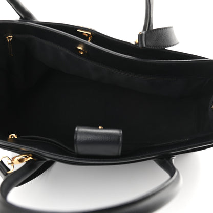 Chanel Calfskin Cerf Executive Shopper Tote Black 4 of 9