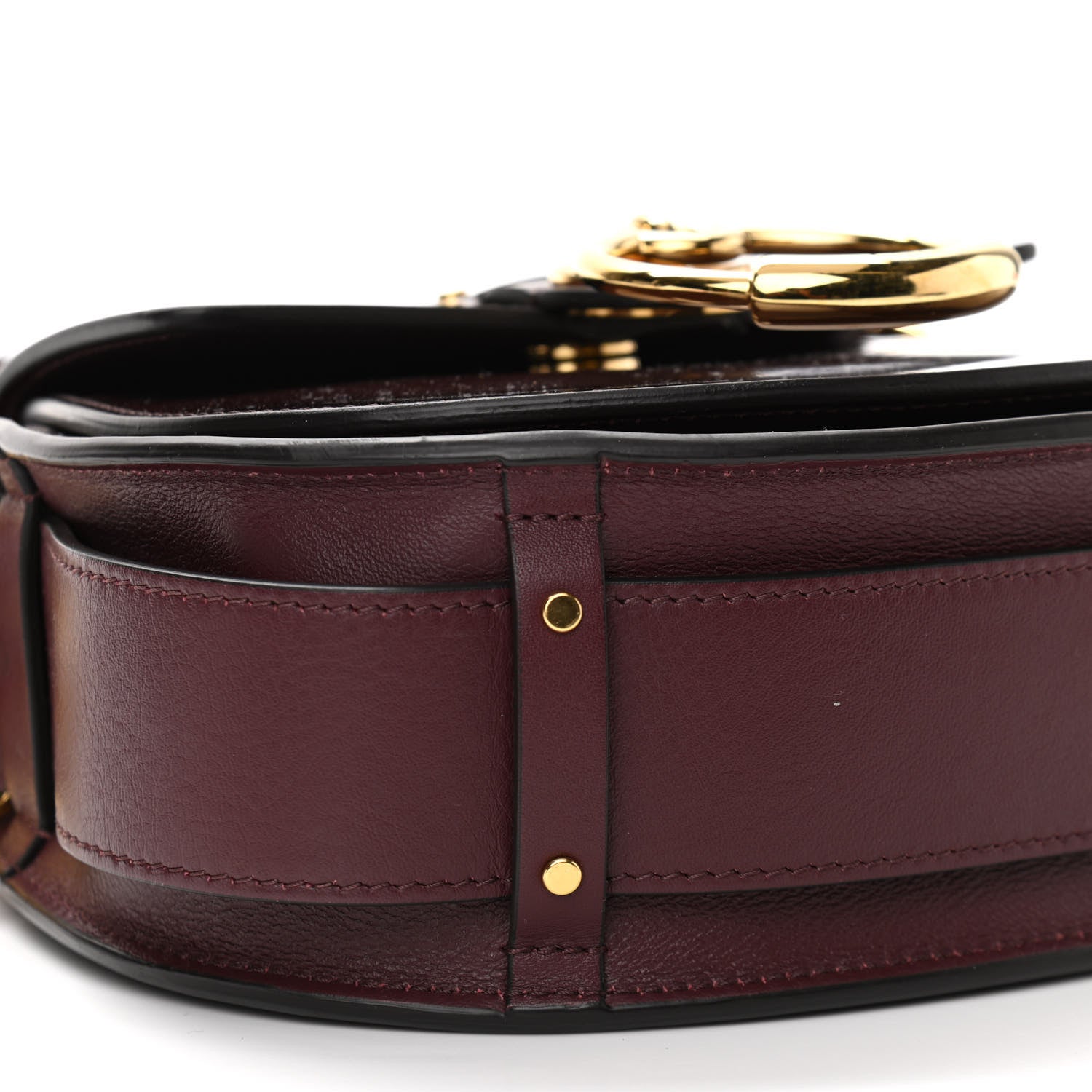 Chloe Spazzolato Sfumato Lambskin Calfskin Small Tess Bag Burnt Brown 12 of 13
