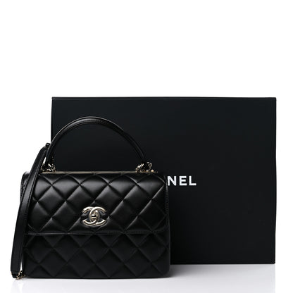 Chanel Lambskin Quilted Small Trendy CC Dual Handle Flap Bag Black 10 of 10