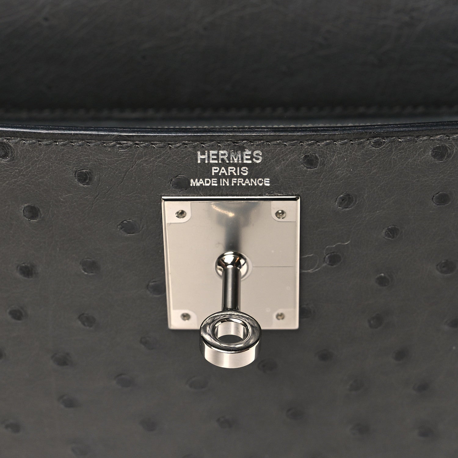 Hermes Ostrich Kelly Sellier 28 Graphite 7 of 12