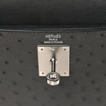 Hermes Ostrich Kelly Sellier 28 Graphite 7 of 12