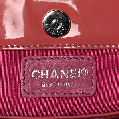 Chanel PVC Patent Calfskin Perforated CC Clutch Pink 6 of 11