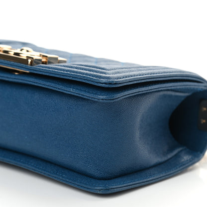 Chanel Caviar Quilted Small Boy Flap Blue 8 of 10