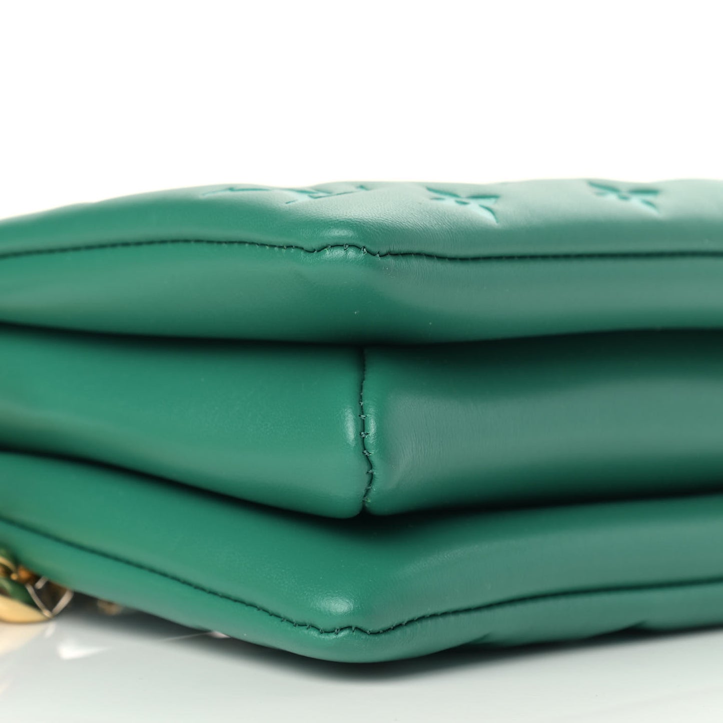 Lambskin Embossed Monogram Coussin BB Emeraude