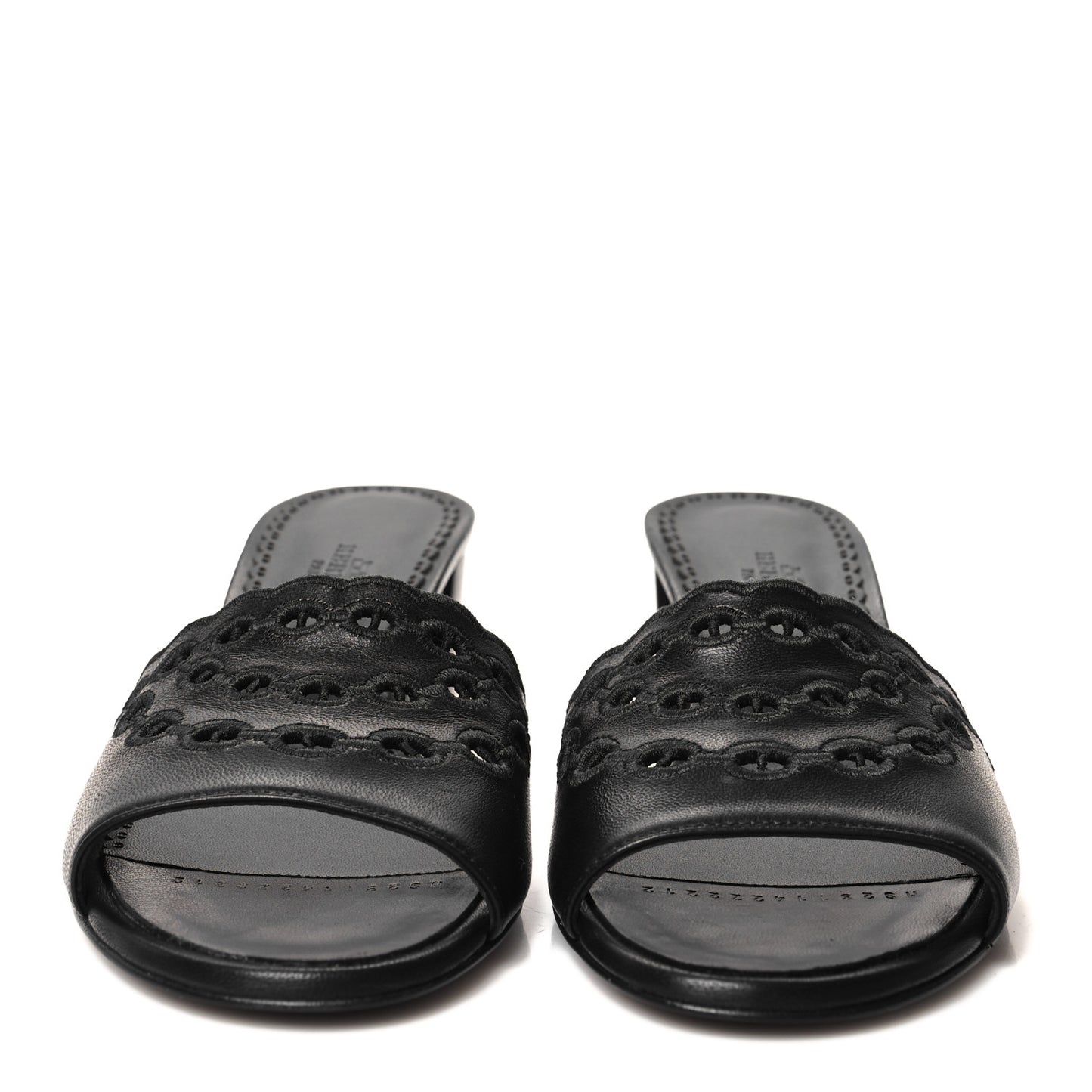 Lambskin Embroidered Gwladys Sandals 38 Black