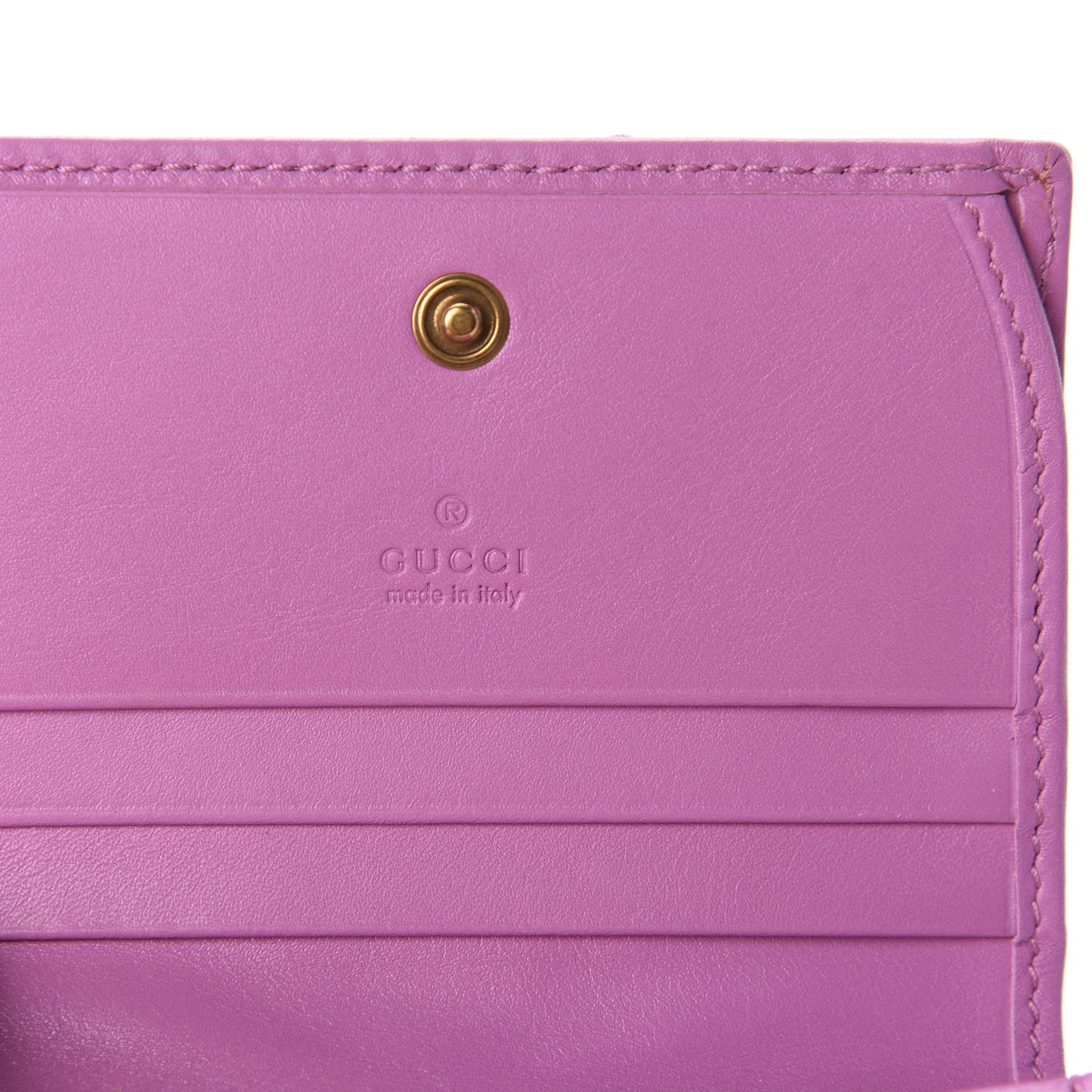 Calfskin Matelasse GG Marmont Card Case Candy Mousse