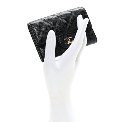 Chanel Caviar Quilted Flap Card Holder Black 2 of 9