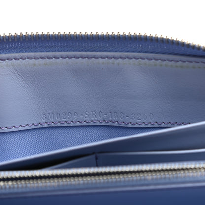 Fendi Vitello Liberty Studded Zip Around Wallet Azzurro Sky Multicolor 7 of 13