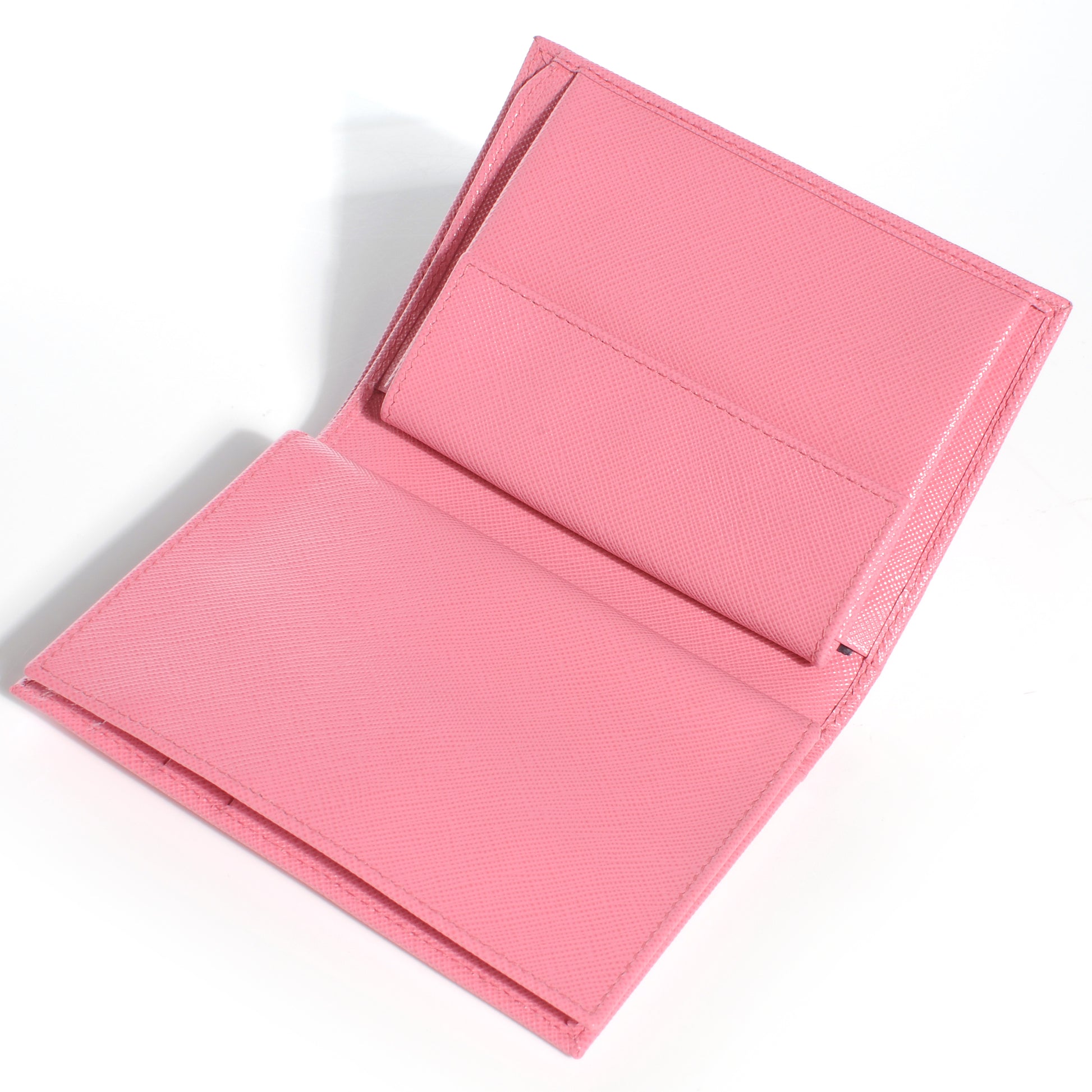 Prada Saffiano Metal Bi-Fold Wallet Geranio 4 of 6