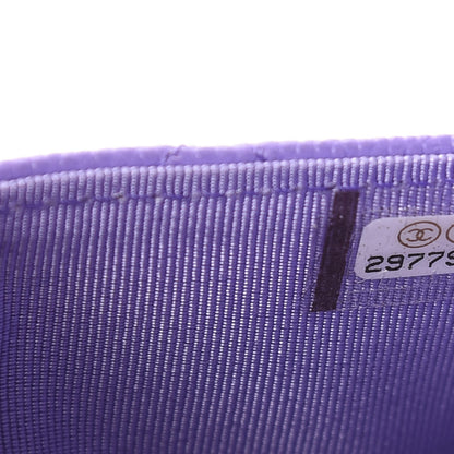 Chanel Caviar Quilted Flap Card Holder Wallet Purple 8 of 9