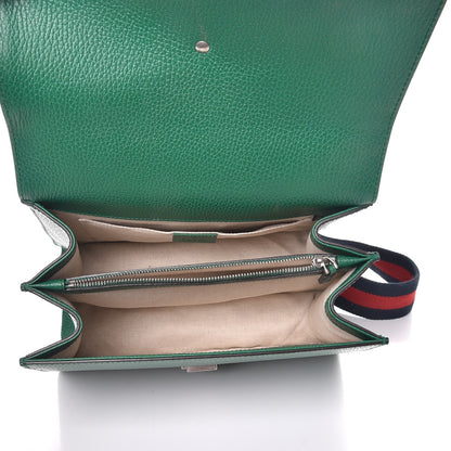 Gucci Dollar Calfskin Crystal Web Medium Dionysus Bamboo Top Handle Bag Emerald 6 of 9