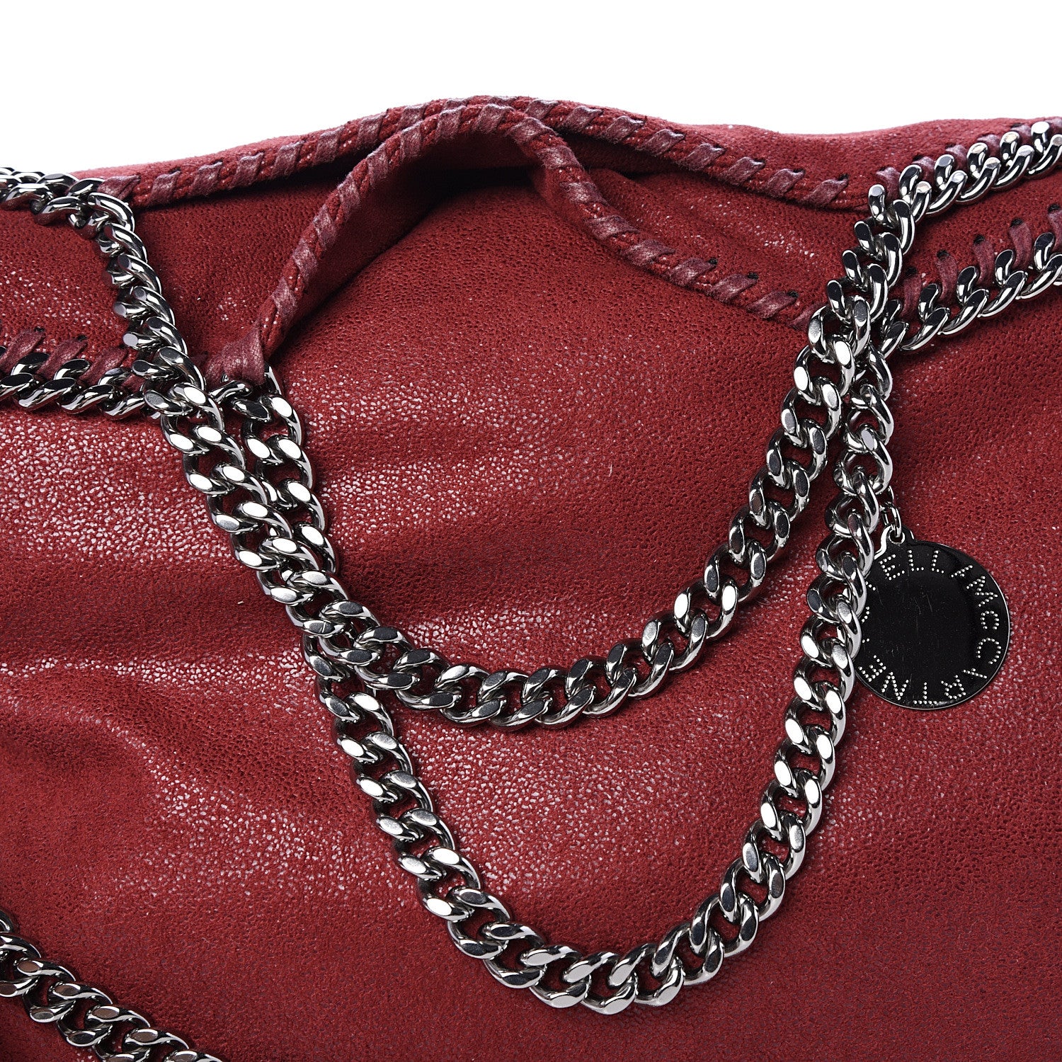 Stella McCartney Shaggy Deer Falabella Fold Over Tote Burgundy 10 of 10