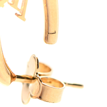 Louis Vuitton Metal Fall In Love Hoop Earrings PM Gold 5 of 5