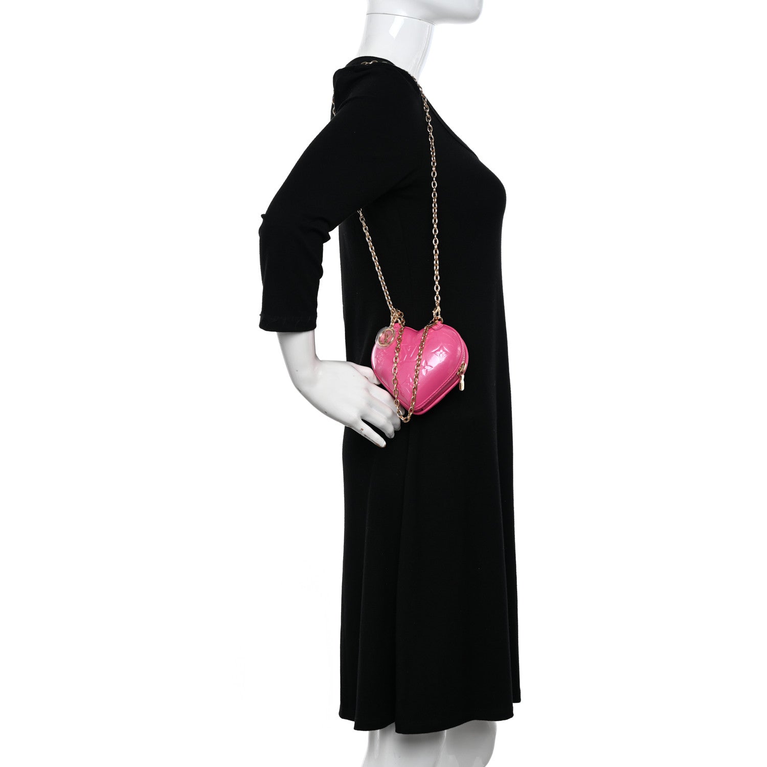 Louis Vuitton Vernis Keep My Heart Chain Bag Neon Pink 2 of 10