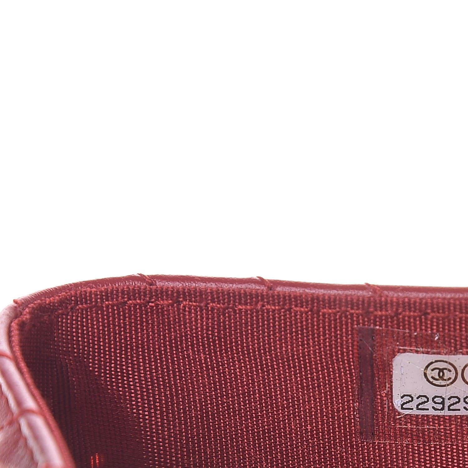 Chanel Calfskin Chevron Quilted Boy Card Holder Wallet Red 8 of 9