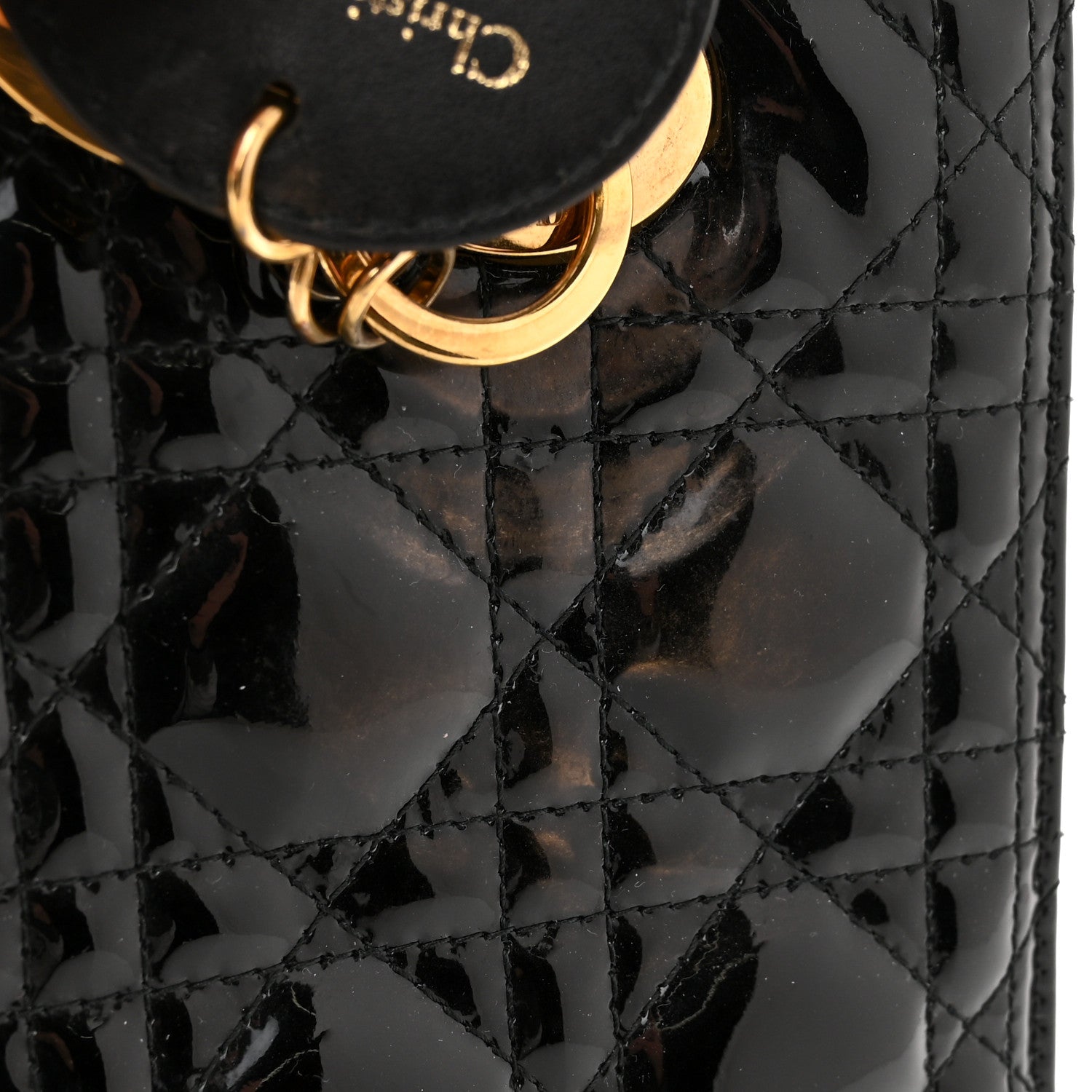 Christian Dior Patent Cannage Medium Lady Dior Black 12 of 12