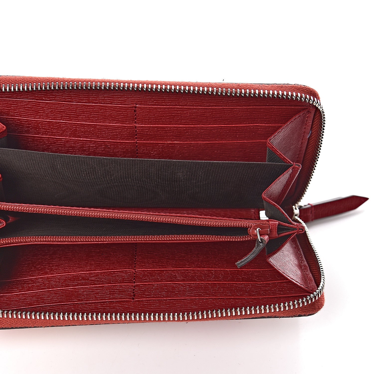 Gucci Shangai Calfskin Blooms Print Zip Around Wallet Romantic Cerise Multicolor 5 of 6