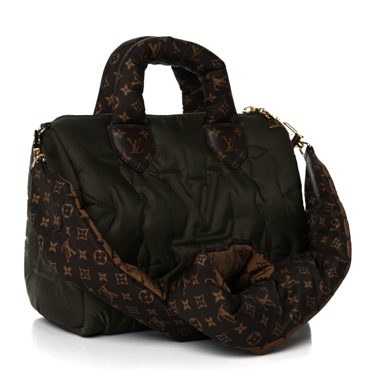 Econyl Mini Monogram Pillow Speedy Bandouliere 25 Khaki