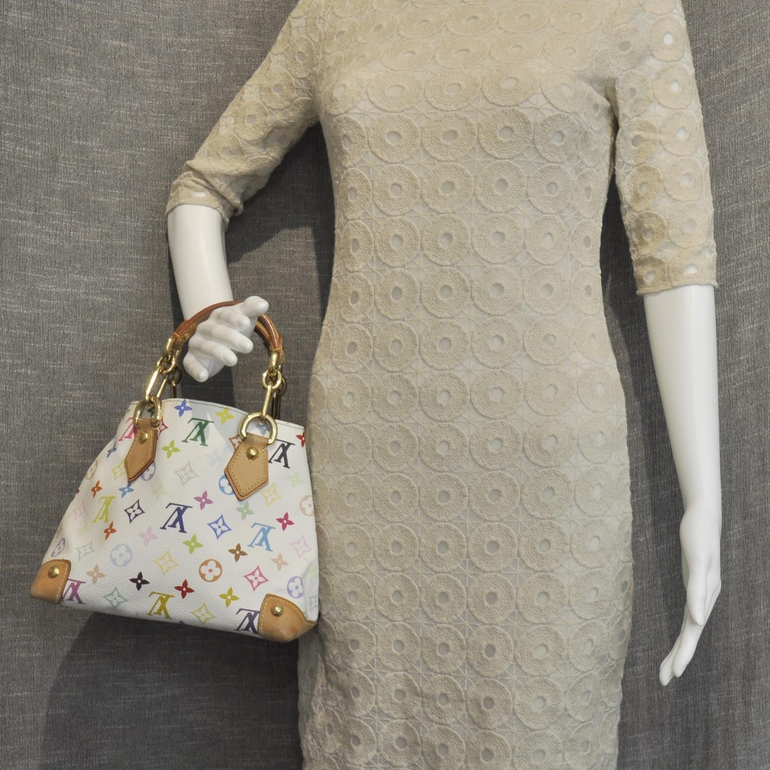 Louis Vuitton Monogram Multicolor Audra White 3 of 9
