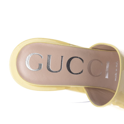 Gucci Patent Lexi Horsebit High-Heel Slide Sandals 36.5 Burro 8 of 11