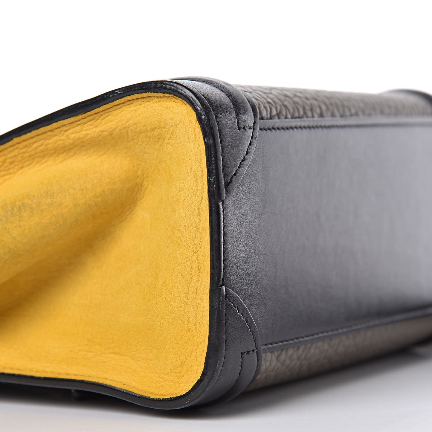 Bullhide Calfskin Suede Nano Tri-Color Luggage Amber