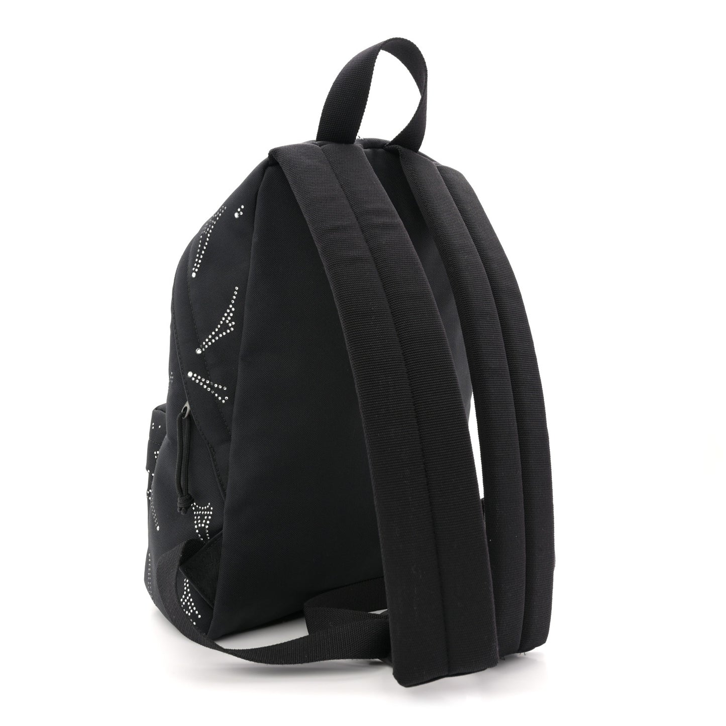Canvas Crystal Embellished Eiffel Tower Explorer Backpack S Black