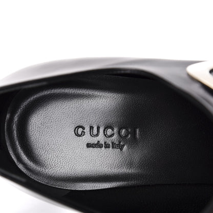 Gucci Malaga Kid Open Toe Pumps 40 Black 7 of 10