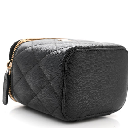 Chanel Caviar Quilted Mini Vanity Case With Chain Black 9 of 11
