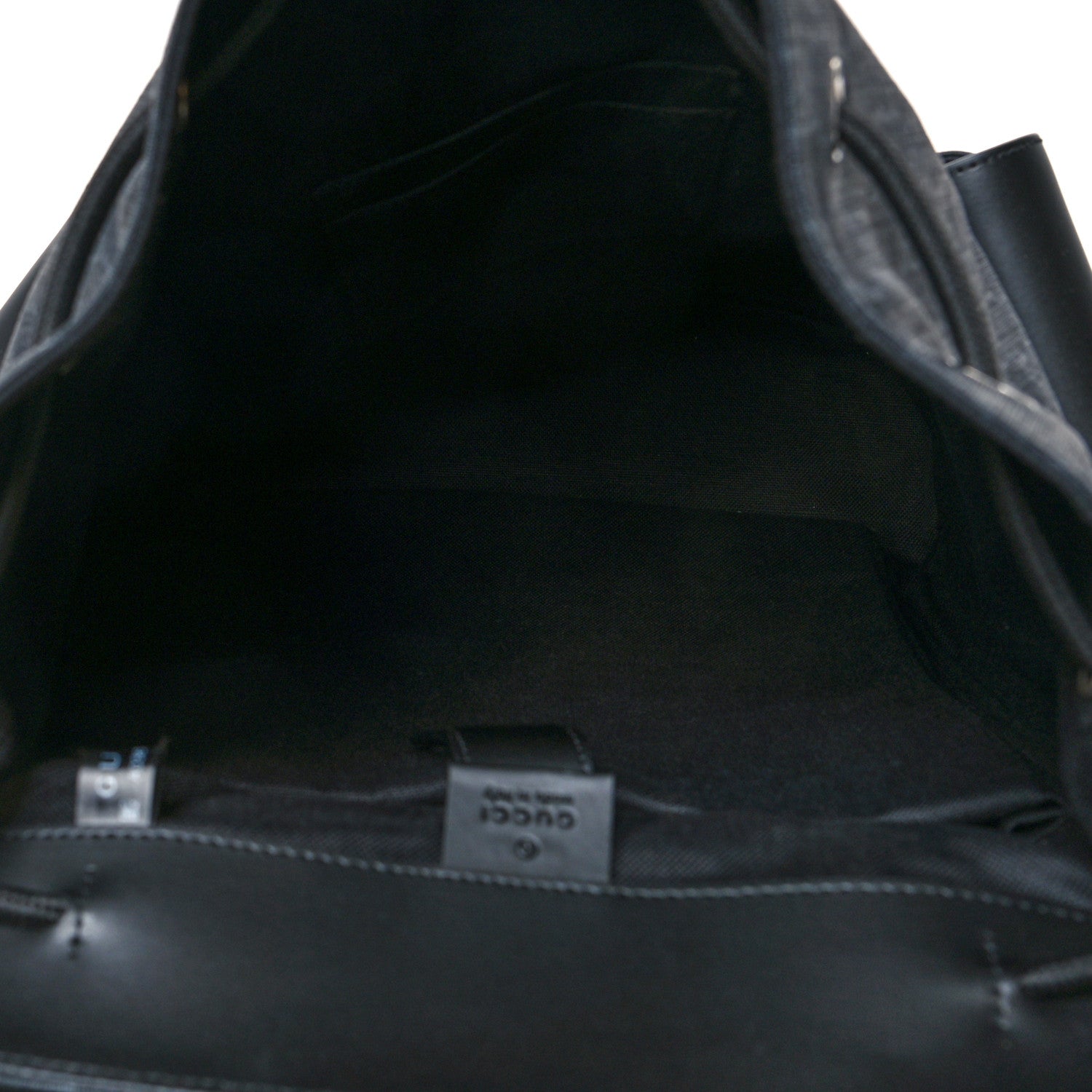 Gucci Soft GG Supreme Monogram Appia Calfskin Web Double Buckle Backpack Black 5 of 11