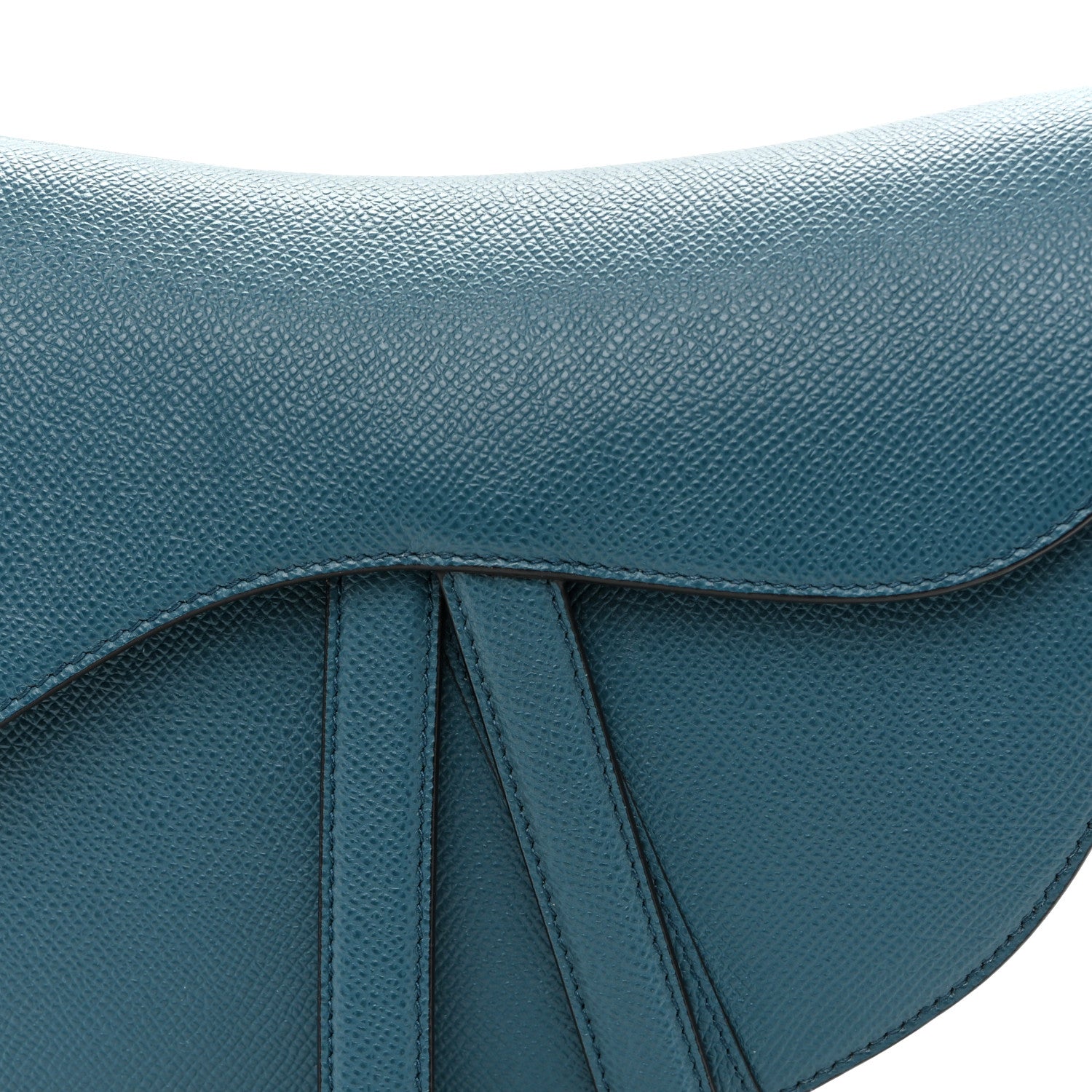 Christian Dior Grained Calfskin Saddle Bag Steel Blue 8 of 10