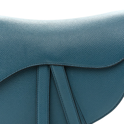 Christian Dior Grained Calfskin Saddle Bag Steel Blue 8 of 10