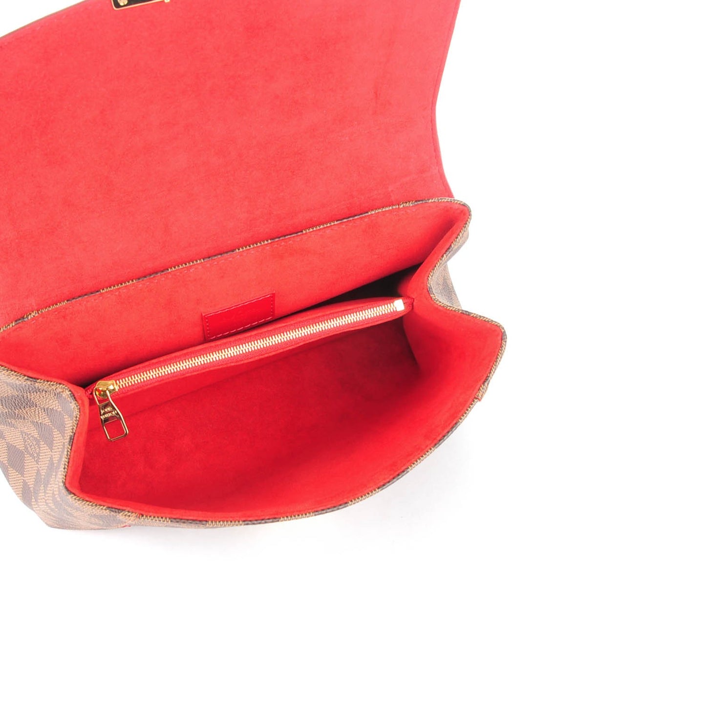 Damier Ebene Caissa Clutch Cherry