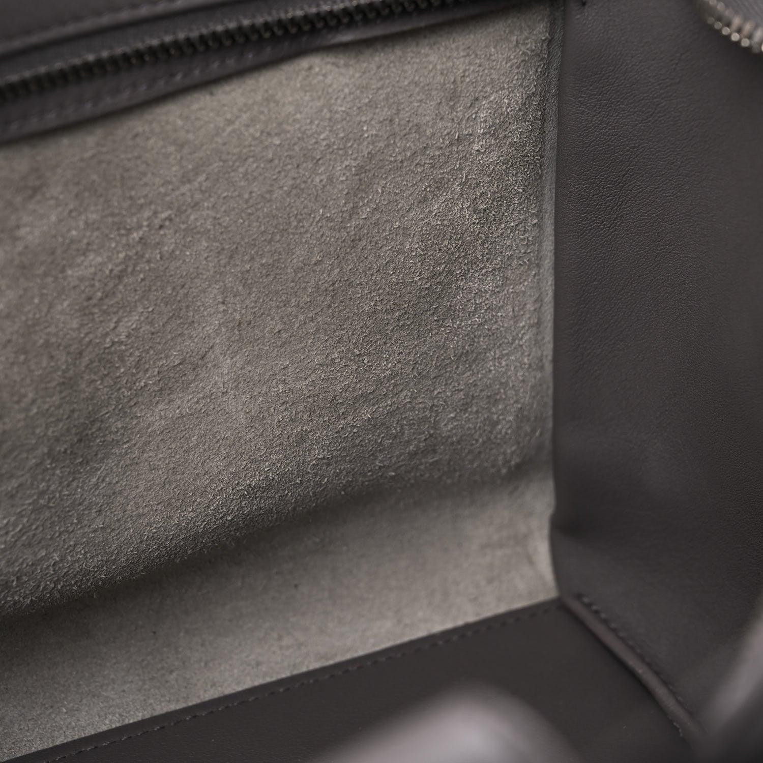 Saint Laurent Calfskin Suede Baby Monogram Downtown Cabas Grey 14 of 16