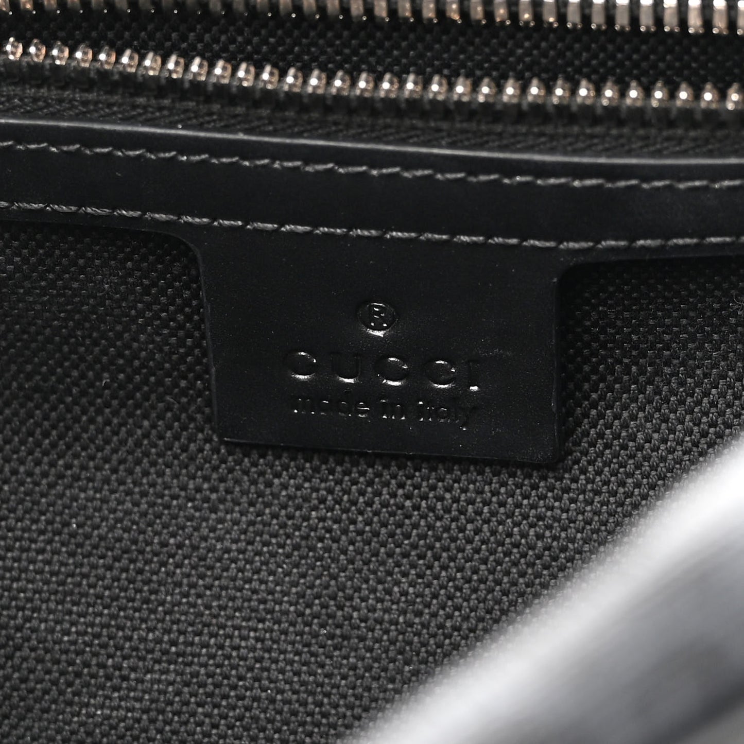 GG Supreme Monogram Selleria Calfskin Square Messenger Bag Black