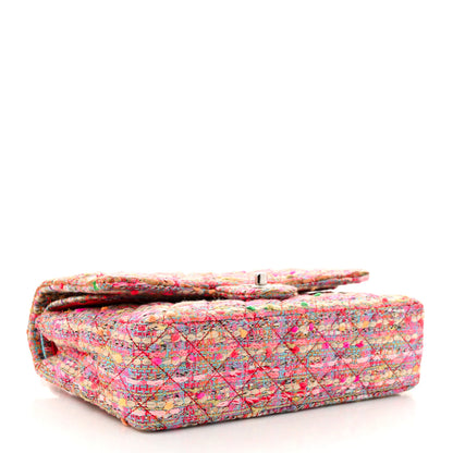 Chanel Tweed Quilted Medium Double Flap Pink 4 of 11