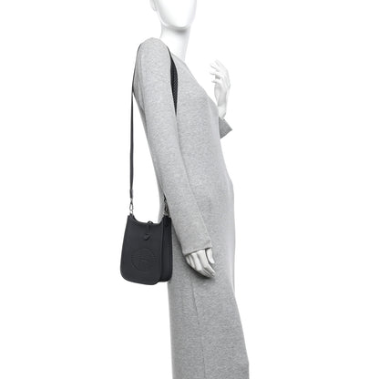 Hermes Taurillon Clemence Amazone Sangle Cavale Evelyne TPM Gris Misty 2 of 12