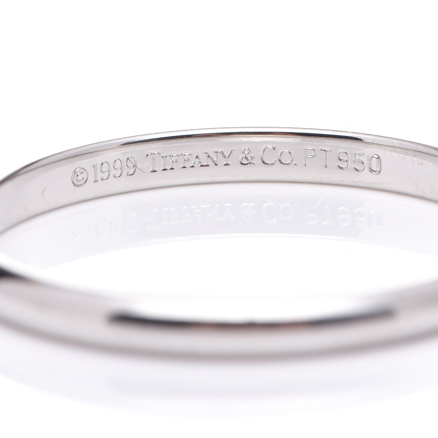 Tiffany Platinum 2mm Classic Wedding Band Ring 57 8 4 of 5