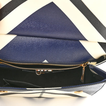 Dolce & Gabbana Dauphine Chevron Striped Medium Miss Sicily Satchel Blue 6 of 11