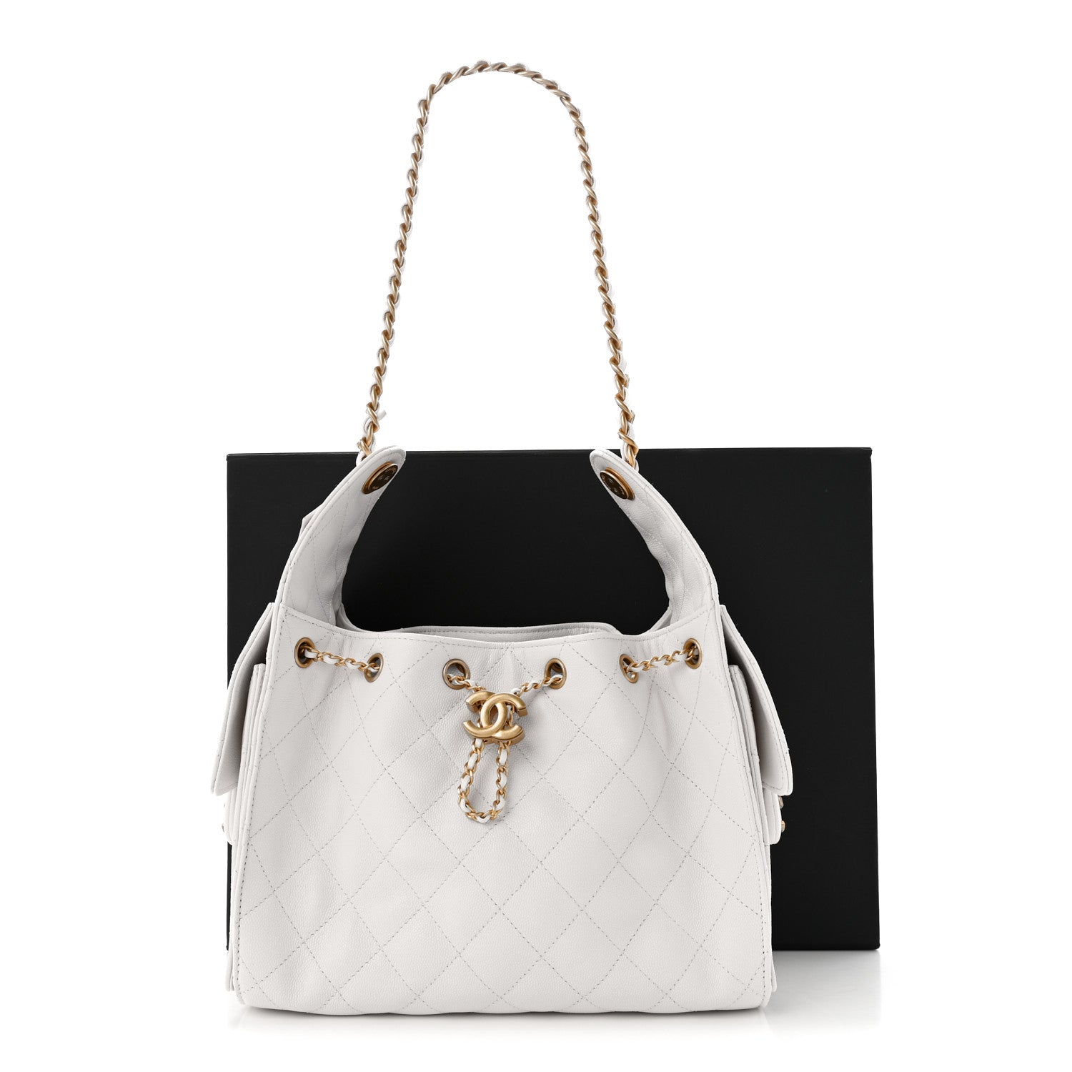 Chanel Caviar Quilted Small Chanel 25 Handbag White White 11 of 11