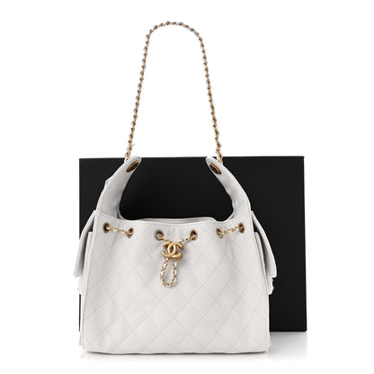 Chanel Caviar Quilted Small Chanel 25 Handbag White White 11 of 11