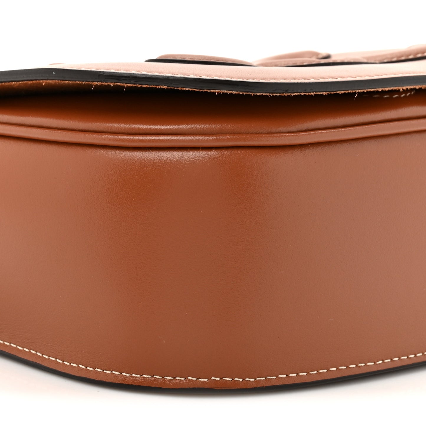 Smooth Calfskin Cuir Triomphe Folco Crossbody Bag Tan