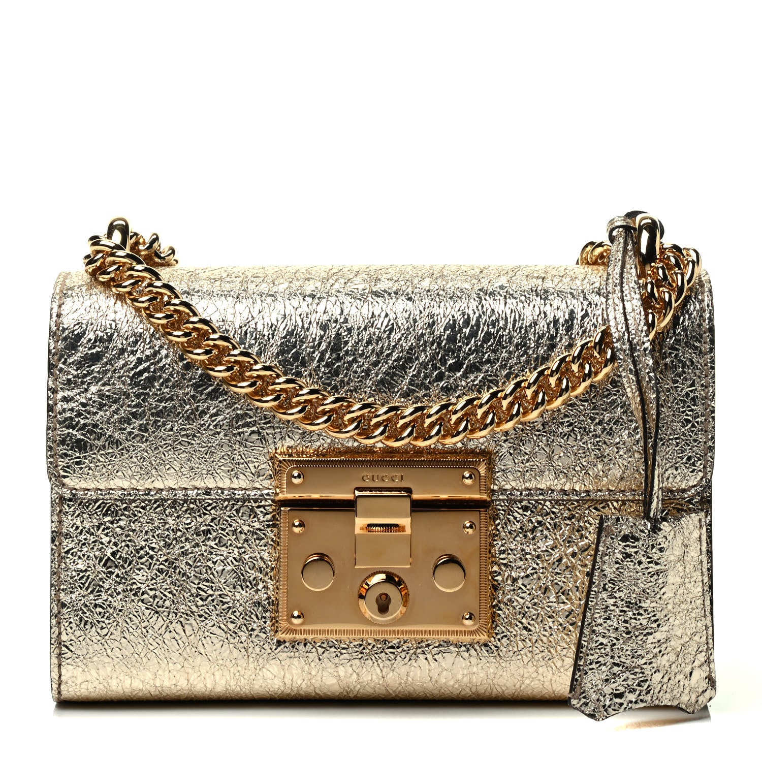 Gucci Galassia Small Padlock Shoulder Bag Platino 1 of 4